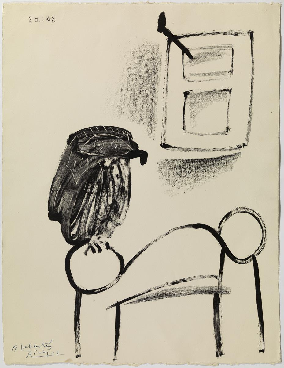 El búho con fondo blanco