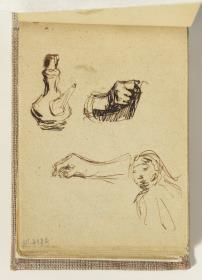 Study of a Woman, a Hand and an Oil Dispenser