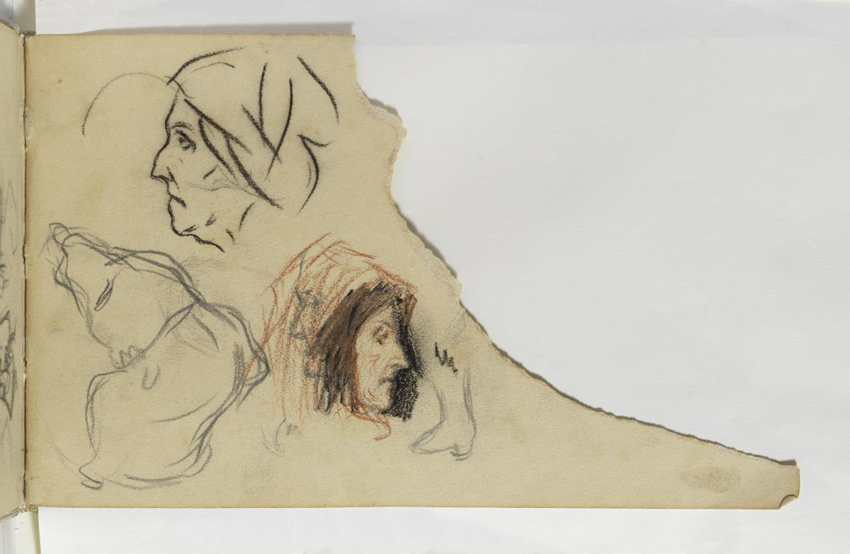 Estudio de cabezas y mujer