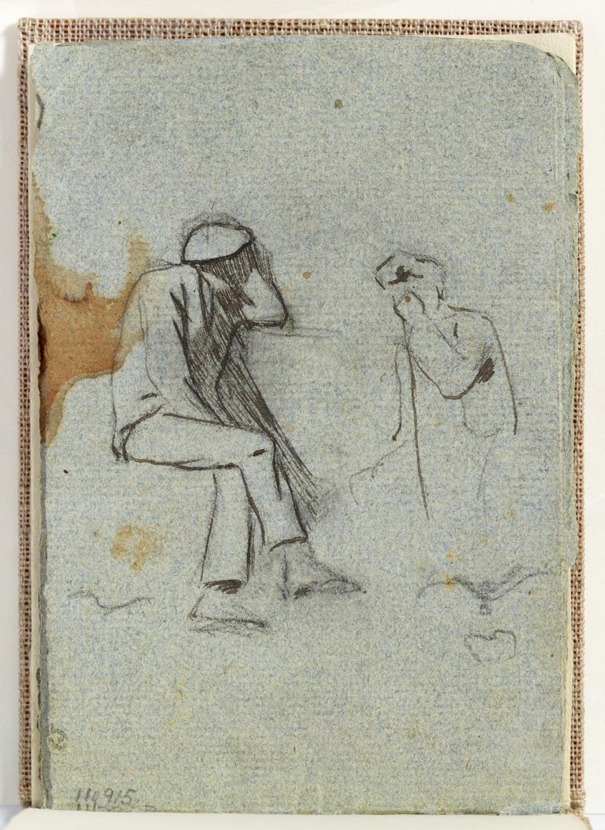 Home assegut i estudi d'home