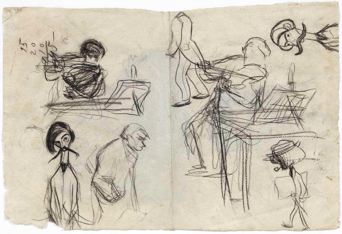 Violinista i altres croquis