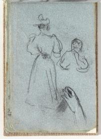 Mujeres y estudio de mano