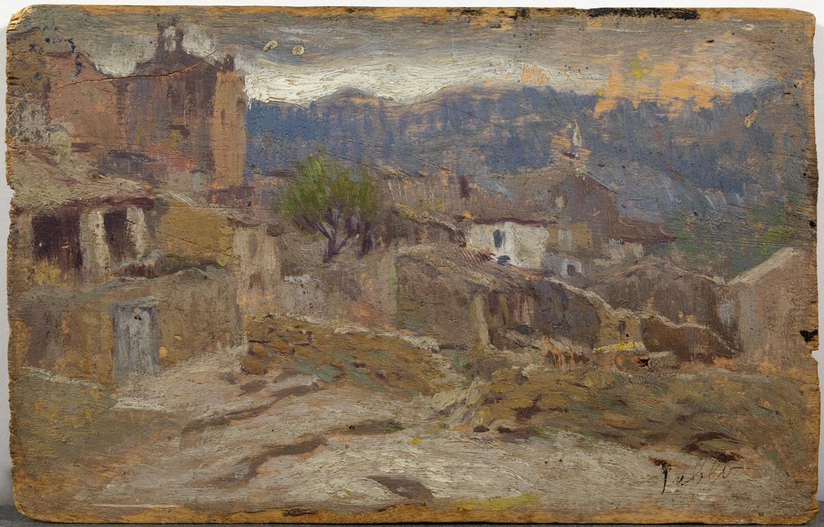 Horta de Sant Joan amb la Serralada de Montsagre