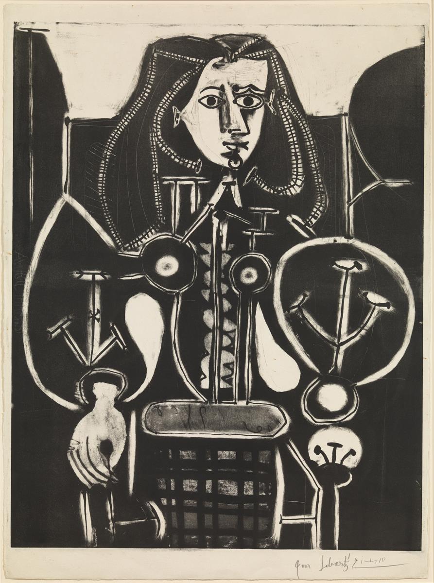 Mujer en una butaca nº4 (a partir del violeta)