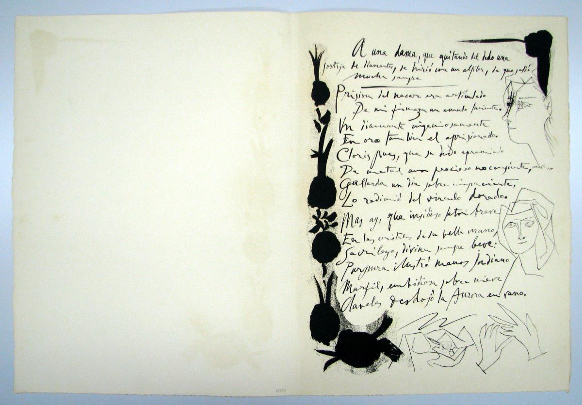 "A una dama, que quitando del dedo una sortija de diamante, se hirio con un alfiler, de que salió mucha sangre"