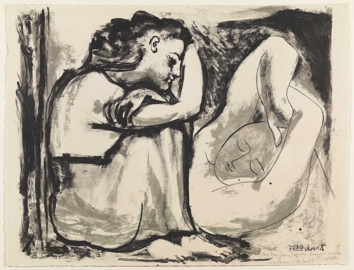Seated Woman and Sleeping Woman
