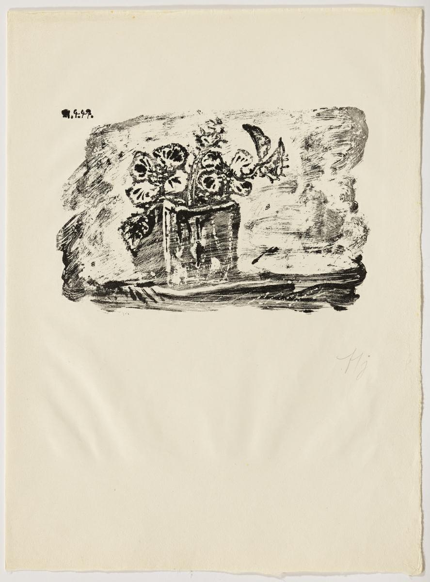 El pequeño jarrón de flores