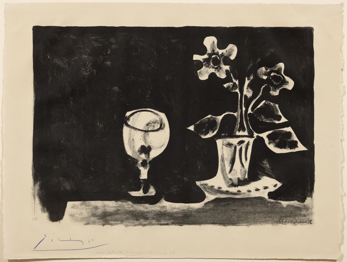 Still Life with Glass and Flowers
