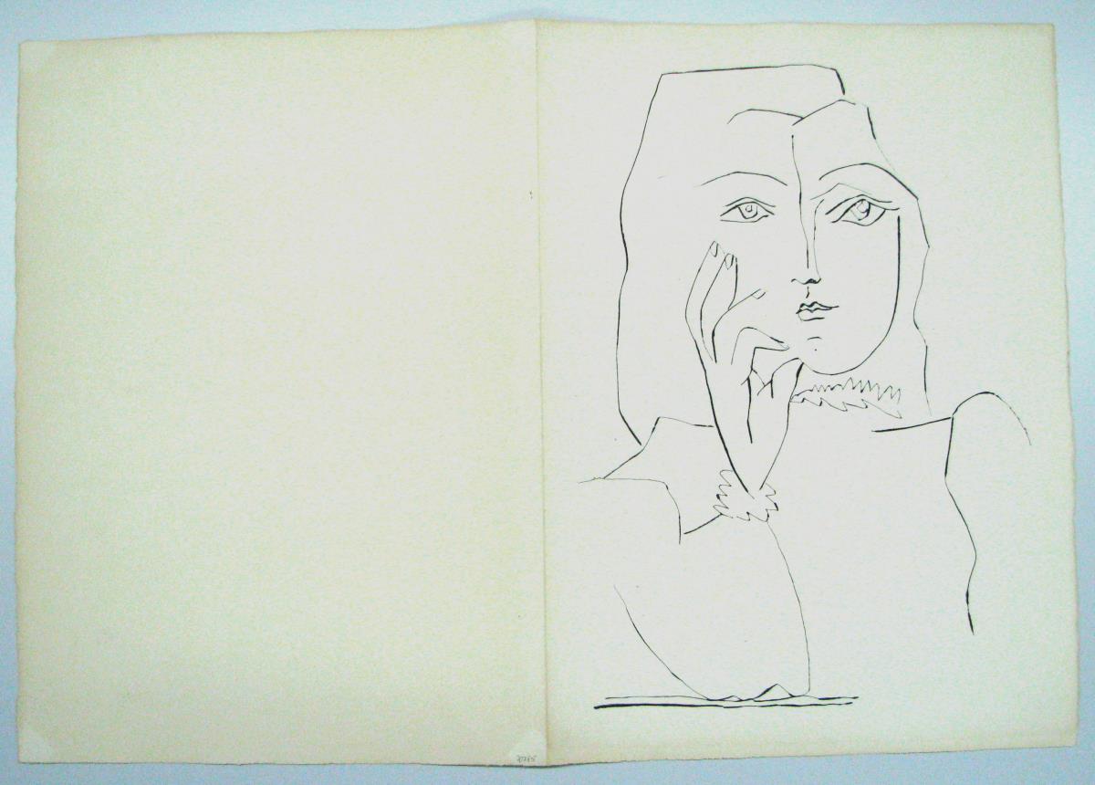 Bust of a Woman with Hand on Her Face