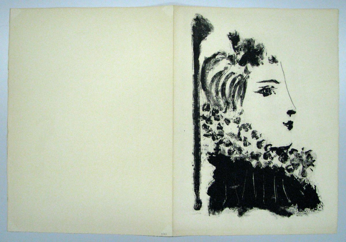 Dona amb gorgera, de perfil