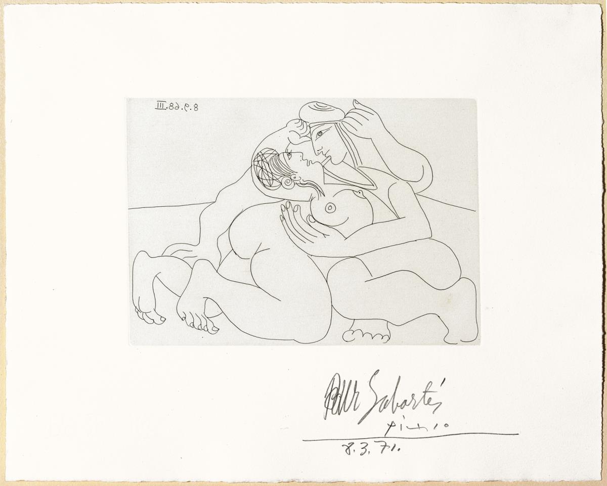 Rafael y la Fornarina. XXIII: solos, abrazándose en el suelo