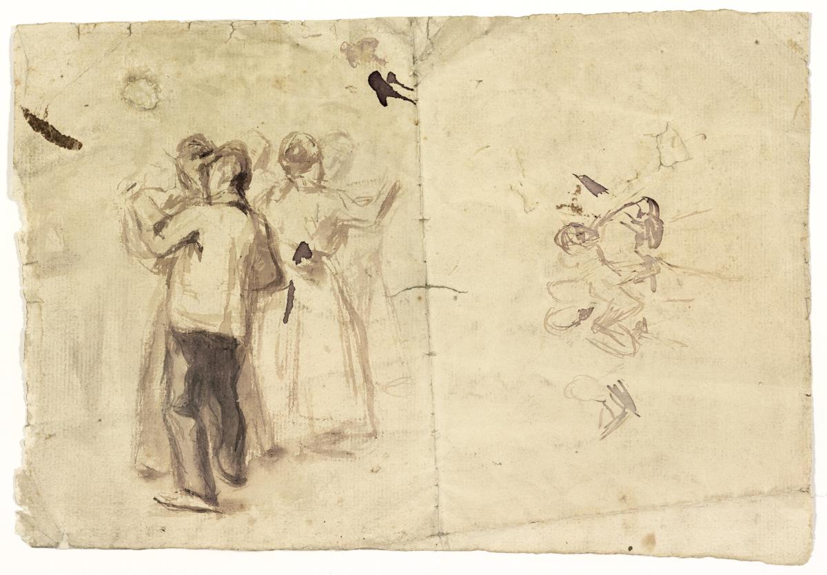 Escena de baile (copia parcial de "Baile de tarde" de Ramon Casas)