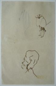 Embozado, y cabeza del padre del artista