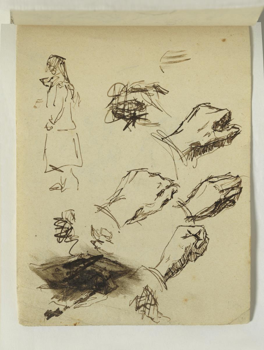 Estudio de puños y muchacha