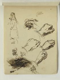 Study of Fists and a Young Girl