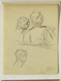 Woman and Studies of a Fist