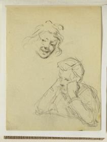 El padre del artista y cabeza de muchacha