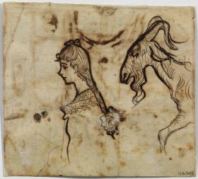 Young Girl with Plaits, and Goat