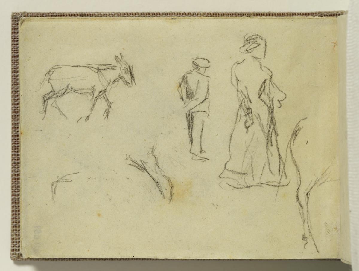 Estudio de caballos y figuras