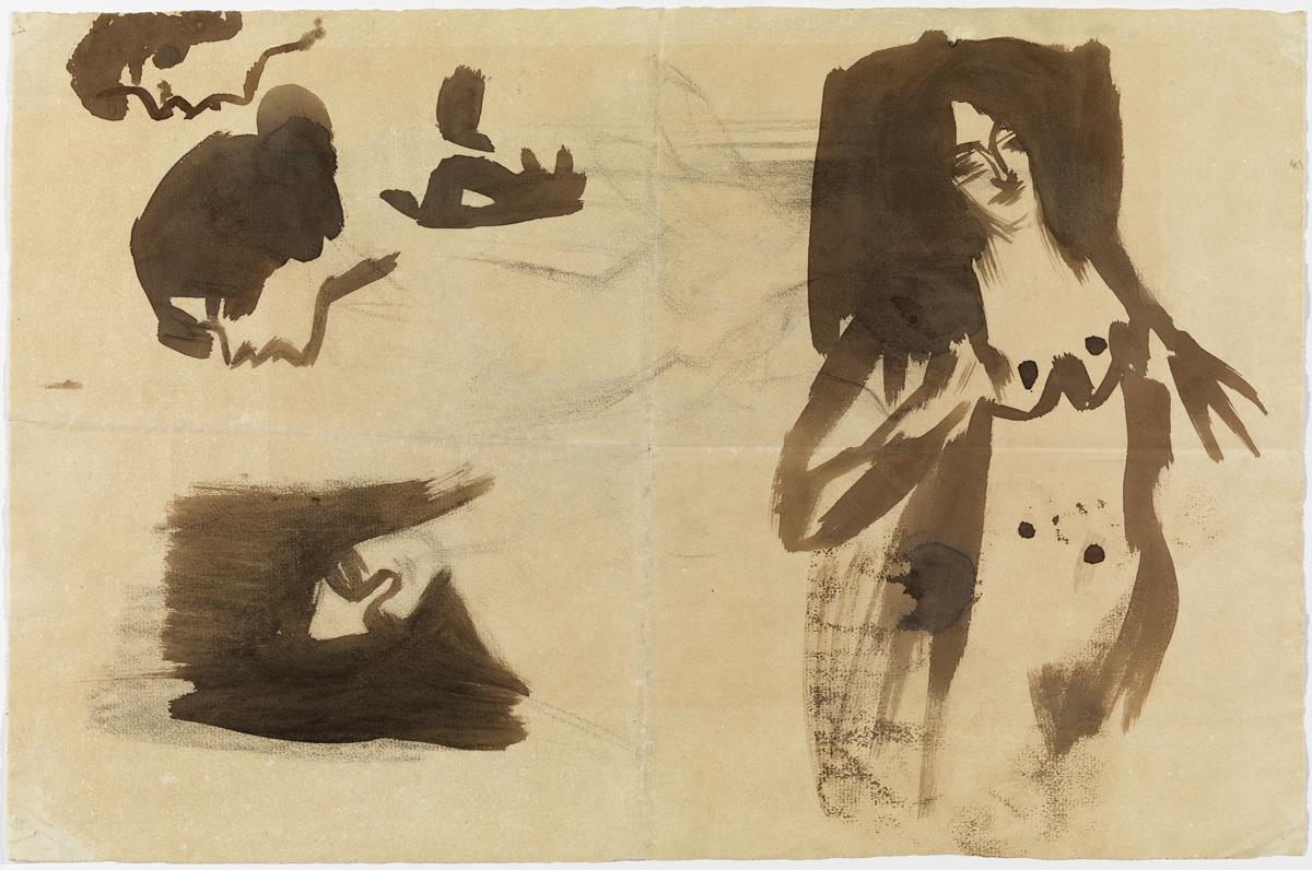 Estudios para la ilustración del poema "El clamor de las vírgenes"