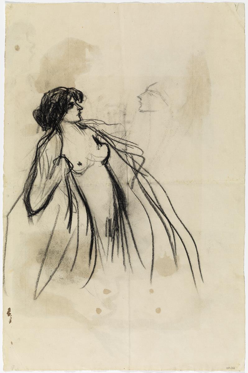 Estudio para la ilustración del poema "El clamor de las vírgenes"