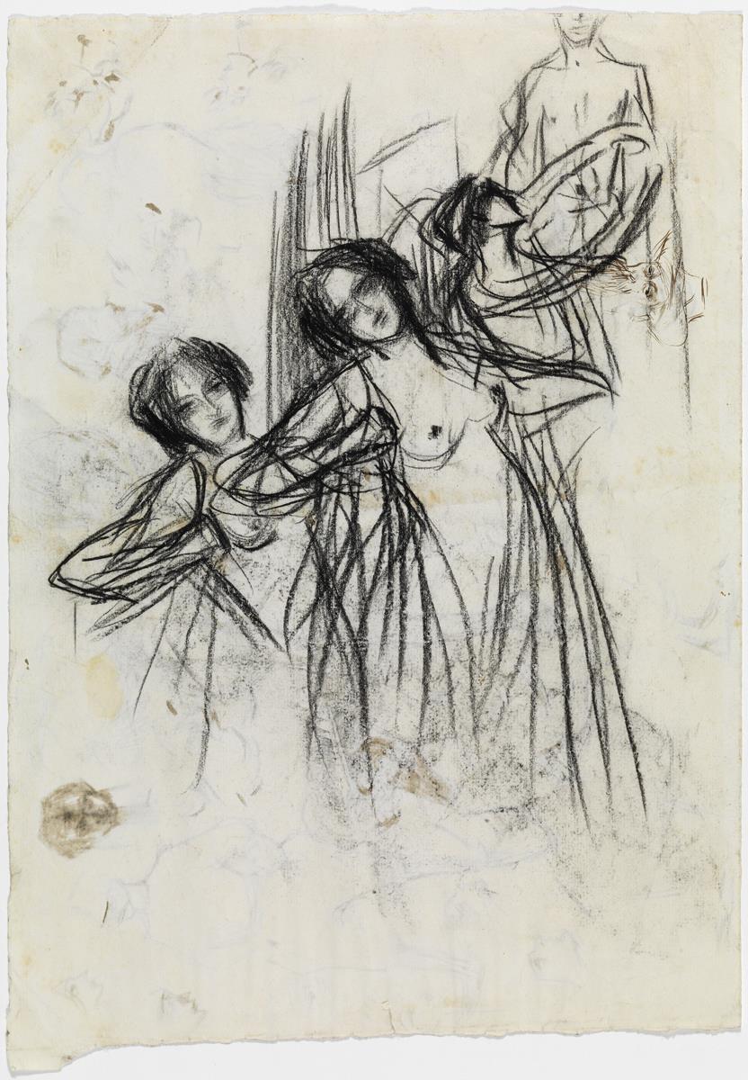 Estudio para la ilustración del poema "El clamor de las vírgenes"