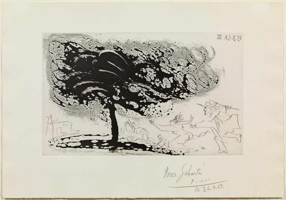 Tree in the Storm, with Flight towards a Church