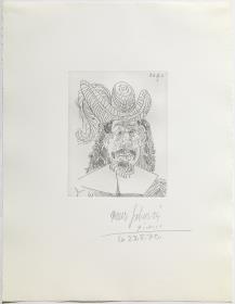 Portarit of Aged Musketeer  with a Pimpled Face
