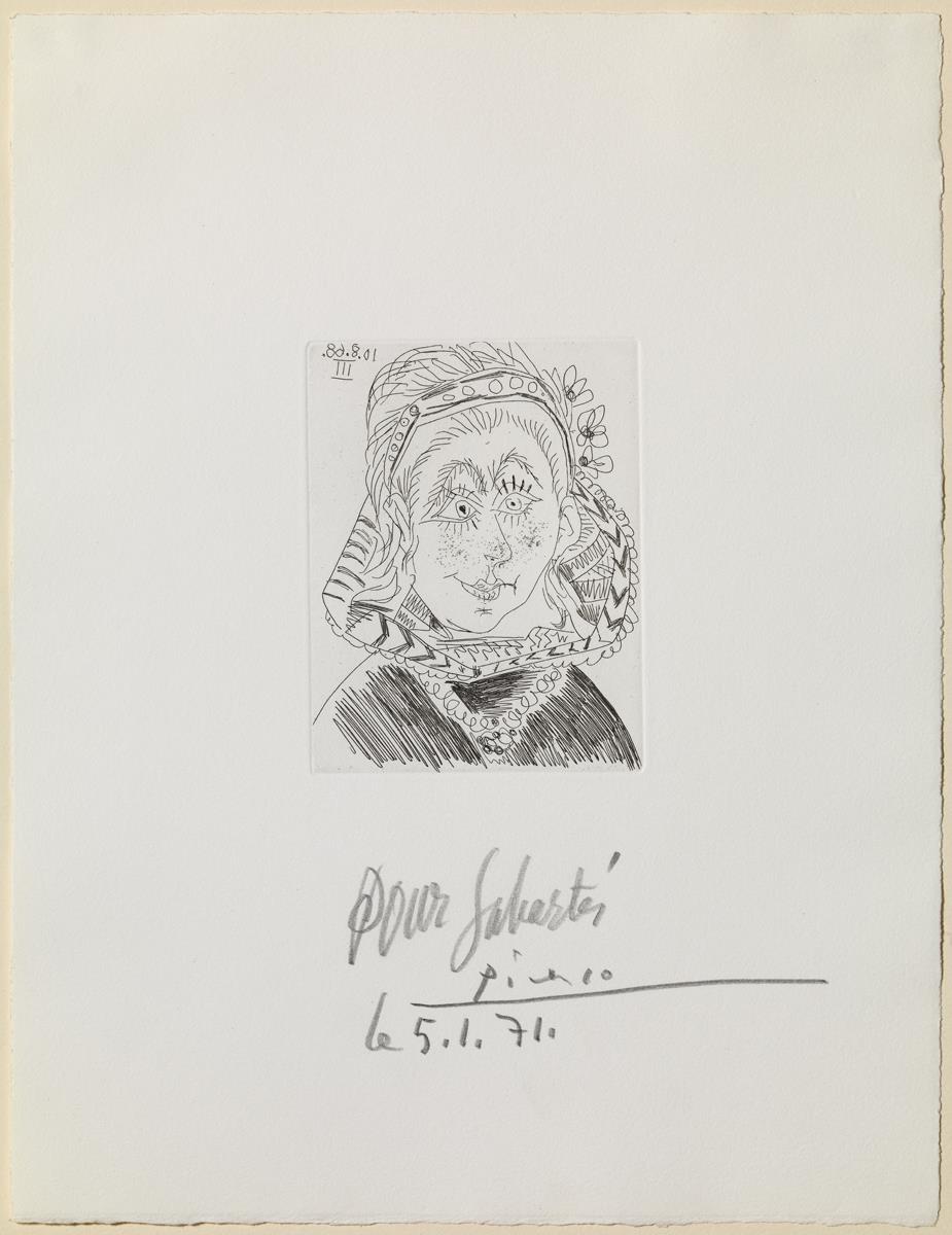 Retrato de una burguesa holandesa cubierta con una toca