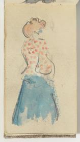 Mujer con blusa de lunares