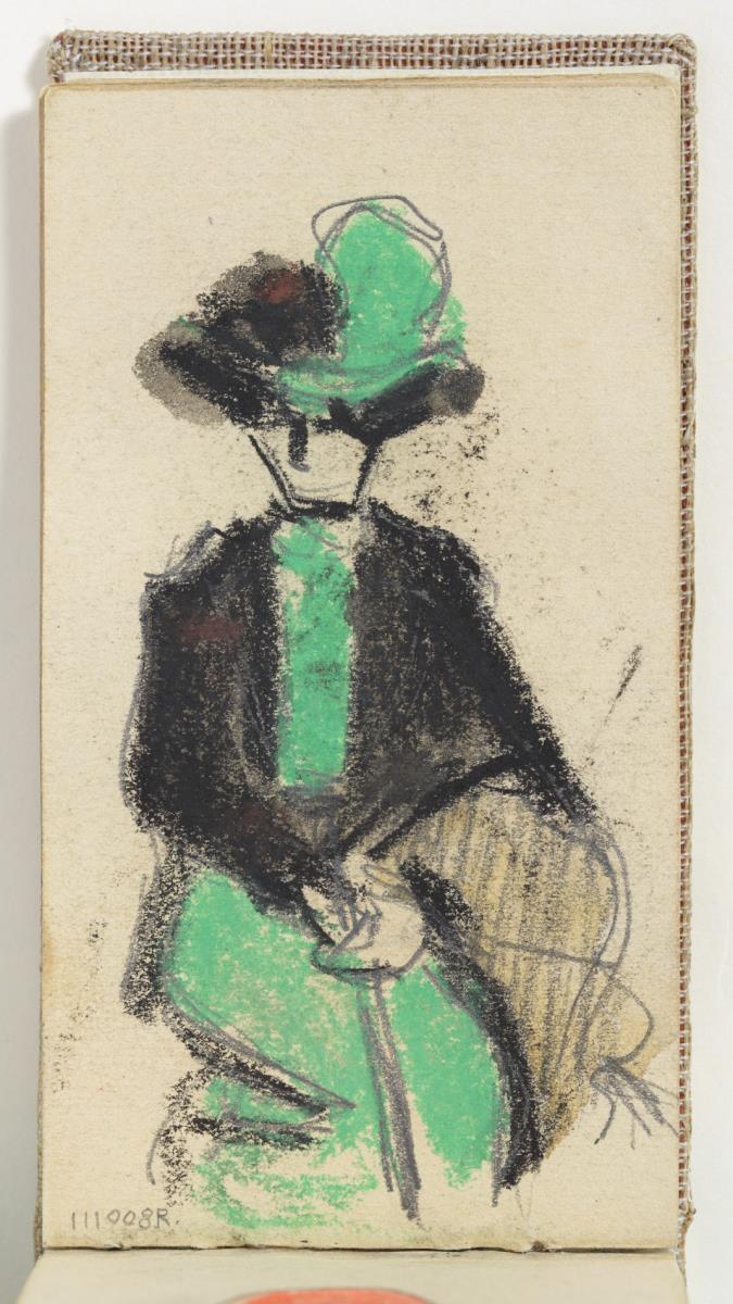 Woman in a Hat with Stick