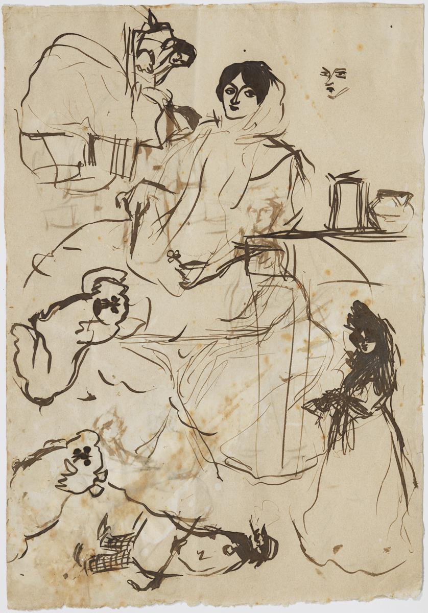 Studies for the Menu for Quatre Gats