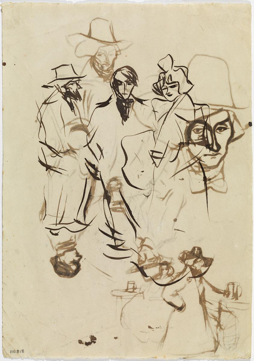 Croquis de tres personajes