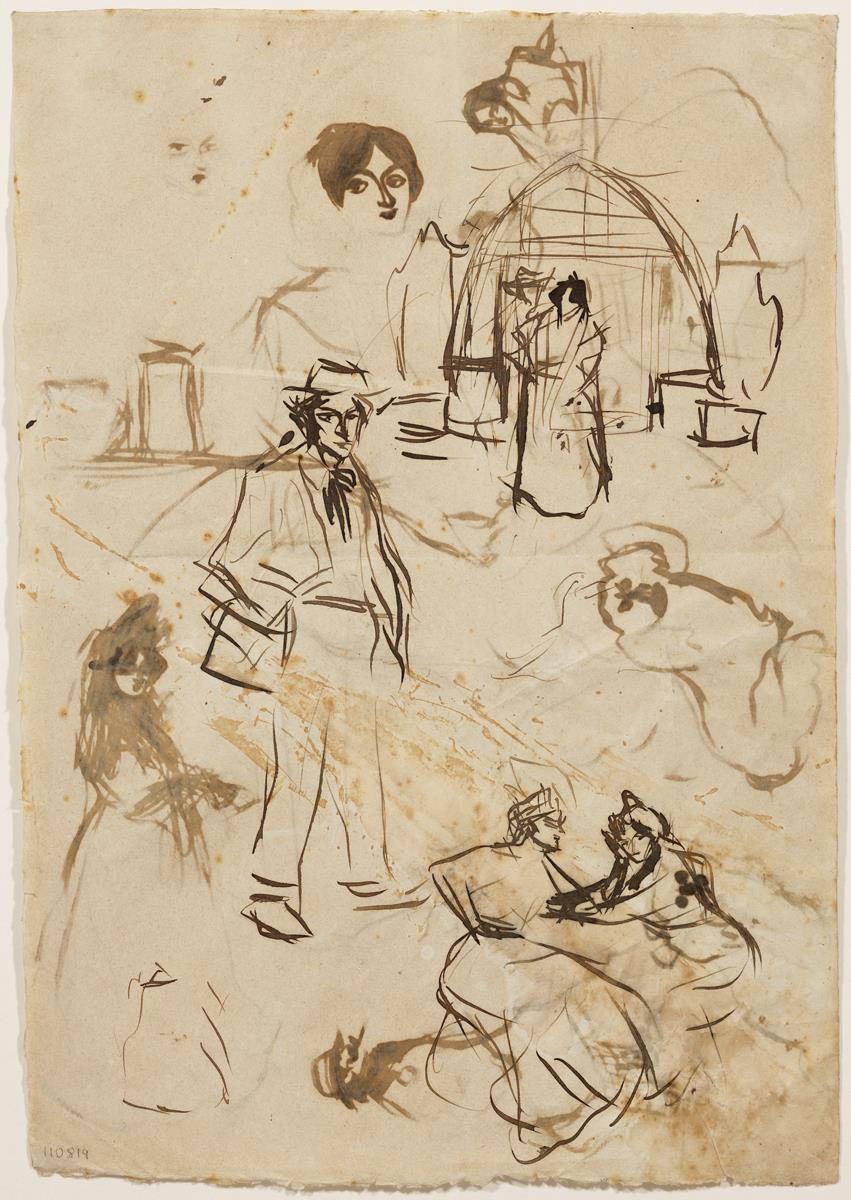 Studies for the Menu for Quatre Gats