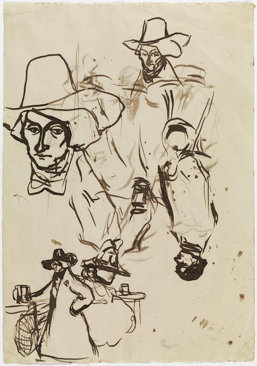 Sketches for the Menu for Quatre Gats