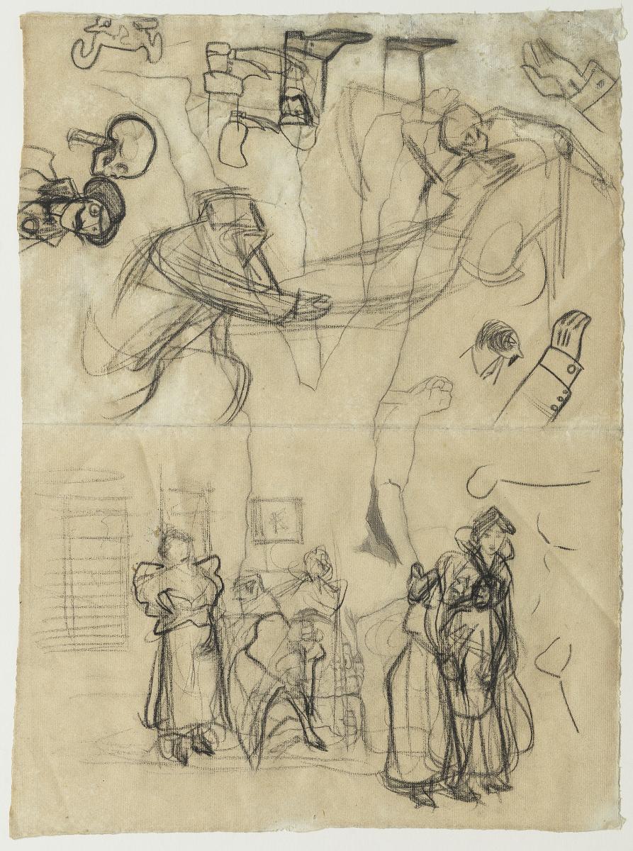 Study for "The Kiss of Death" and Other Sketches
