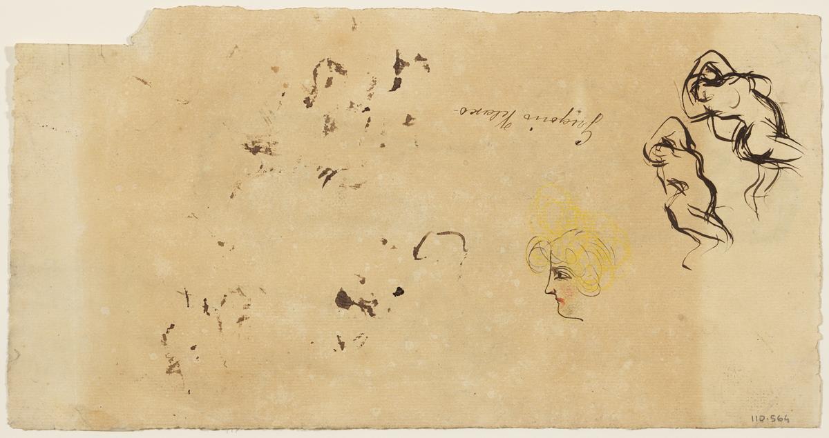 Female Nudes and Head of a Woman