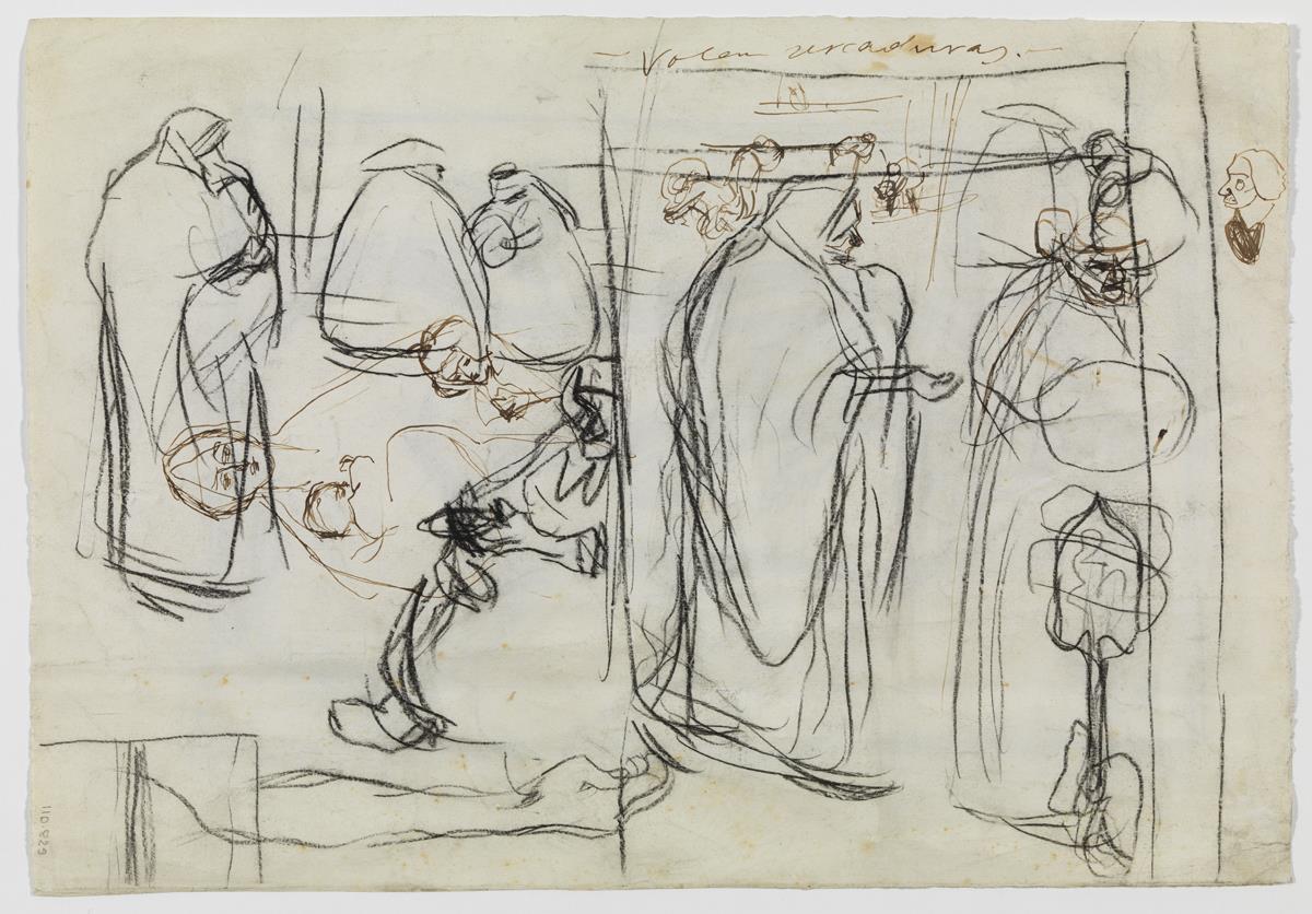 Street Scenes and Study for a Poster for the Caja de Previsión y Socorro