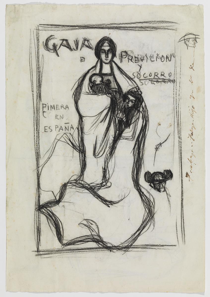 Study of a Poster for the Caja de Previsión y Socorro