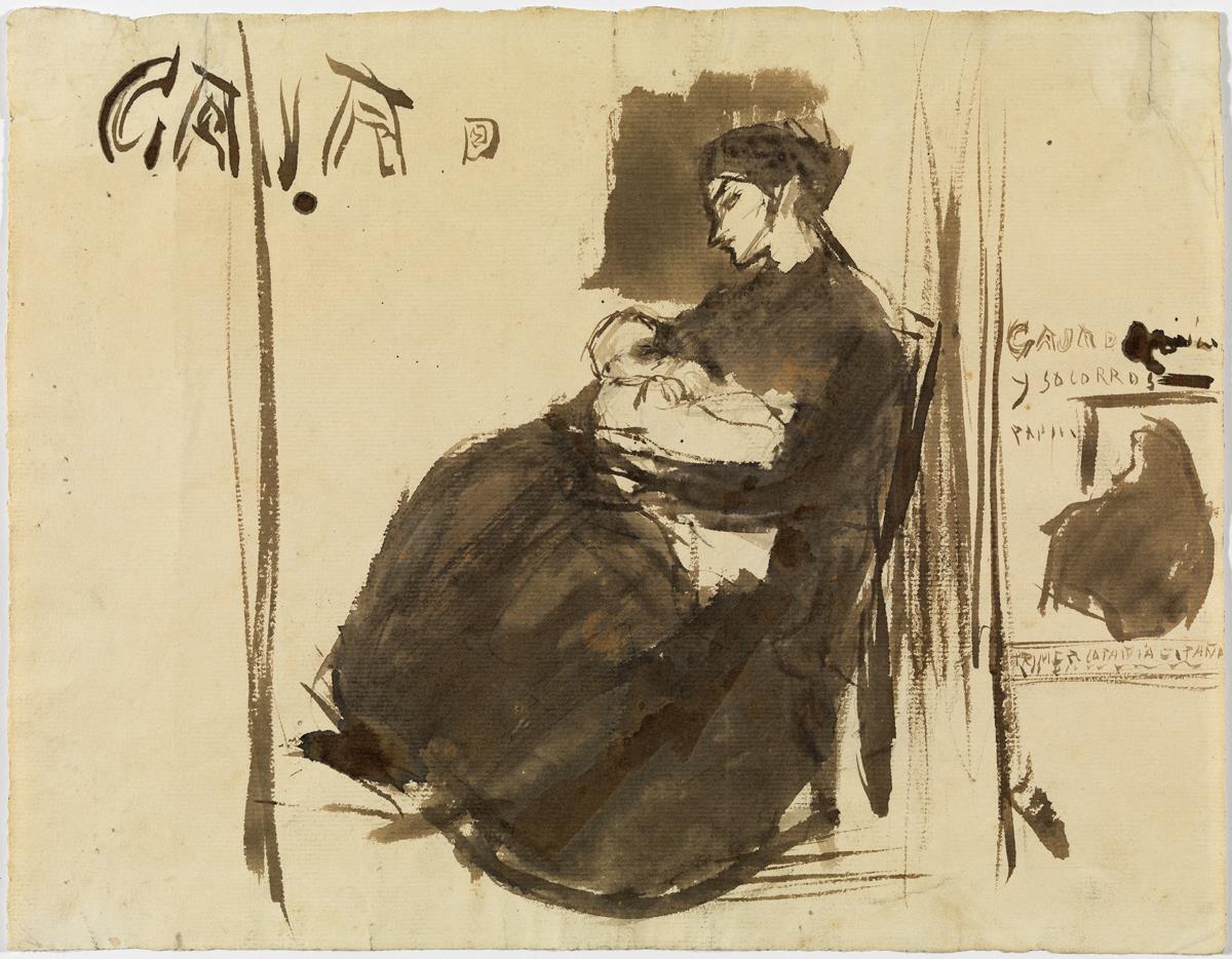 Study of a Poster for the Caja de Previsión y Socorro