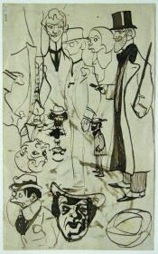 Croquis i caricatures de personatges masculins