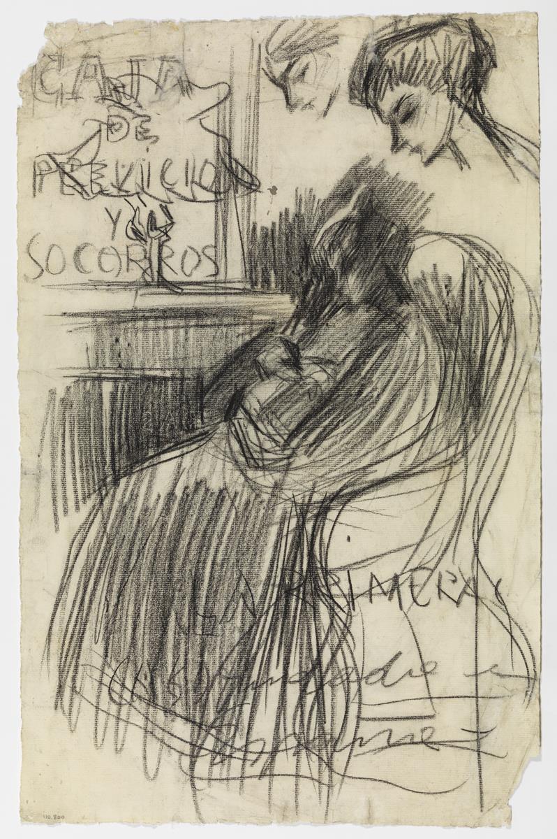 Study of a Poster for the Caja de Previsión y Socorro