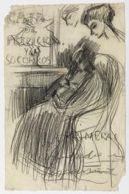 Study of a Poster for the Caja de Previsión y Socorro