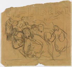 Sketch for a poster for "El Liberal"
