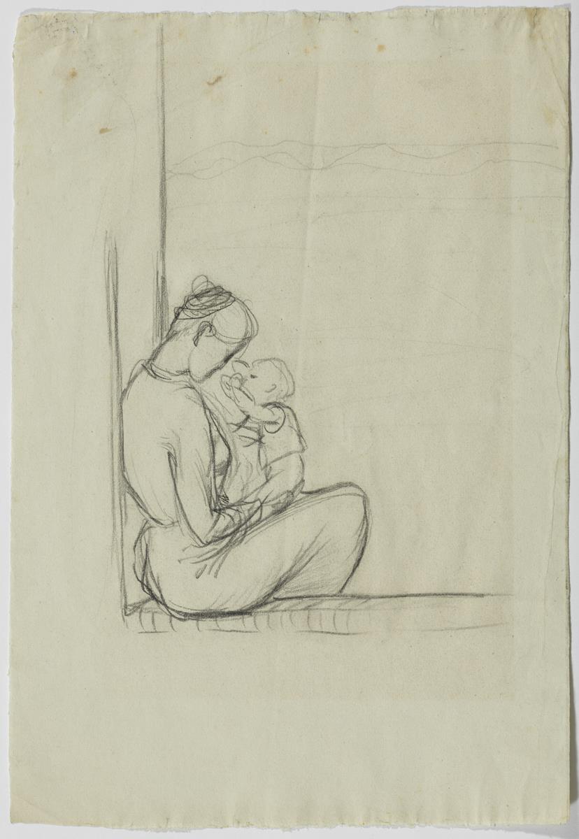 Mother and Child, Seated