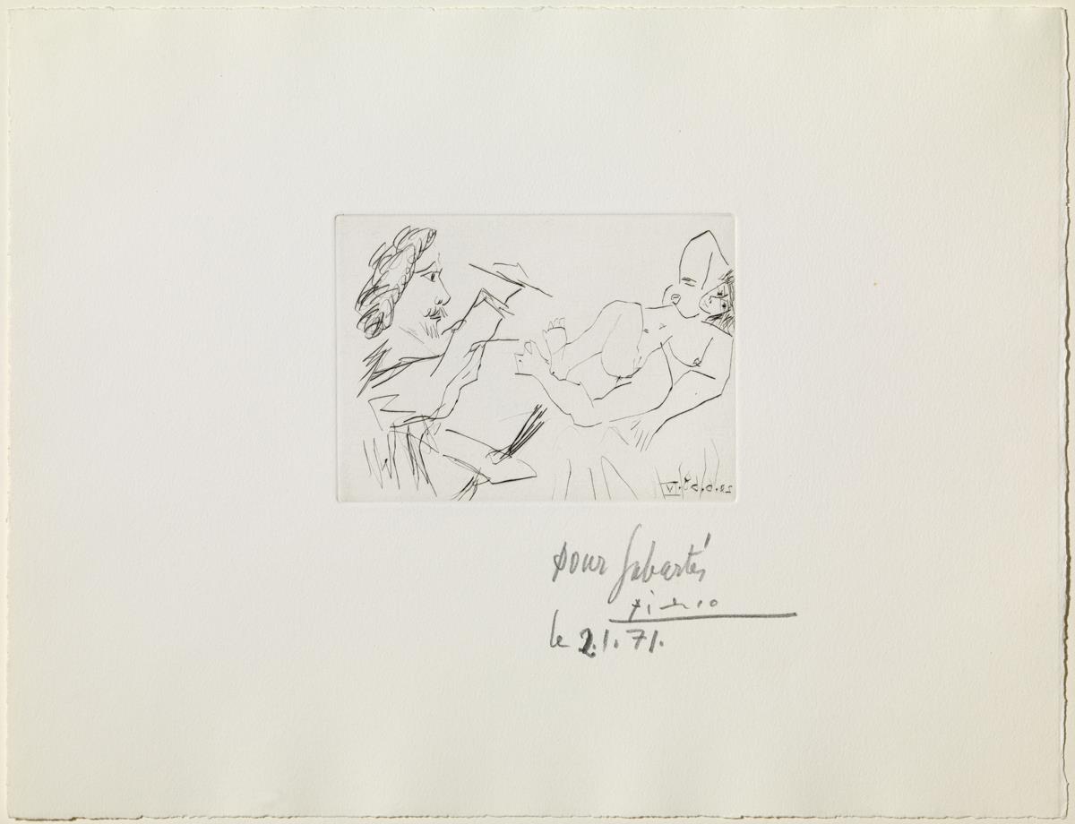 Painter with Model on a Bed