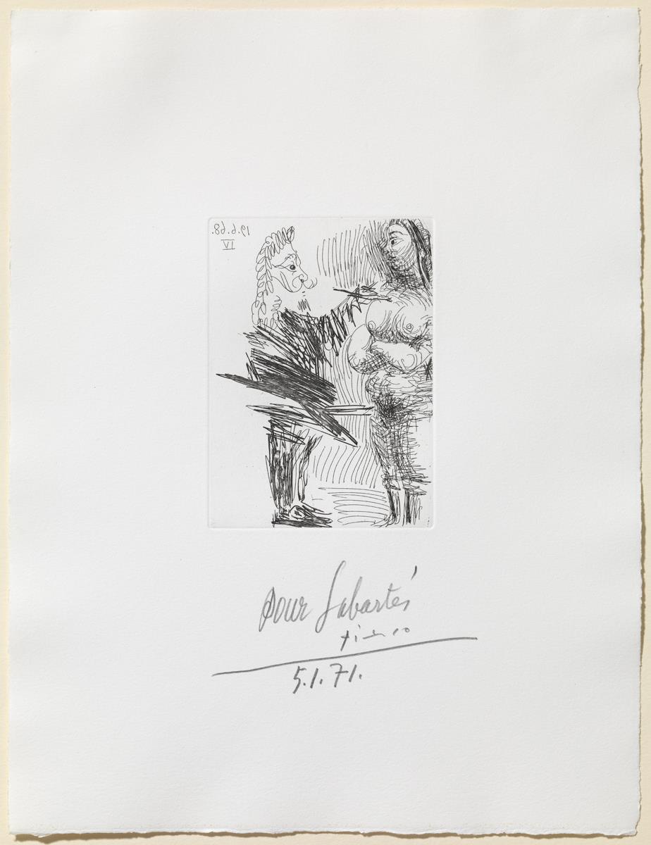 Painter Painting the Breast of his Model