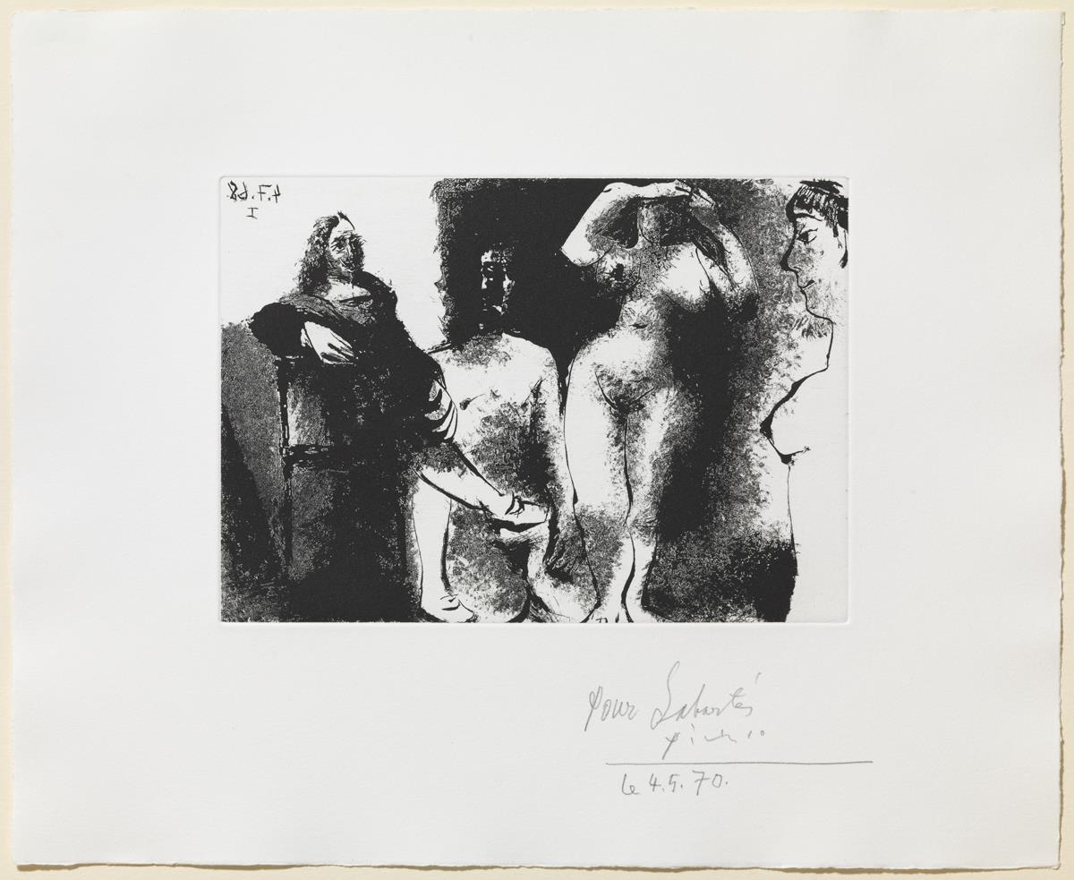 Rembrandtesque Man with Prostitutes