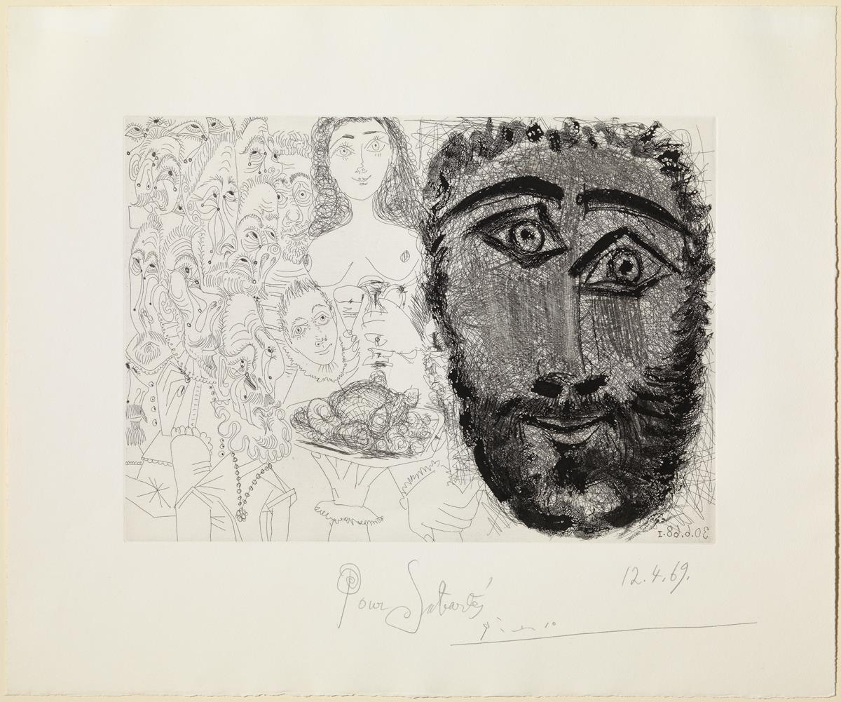 "The Burial of the Count of Orgaz", after Picasso