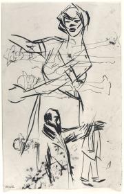 Female Figure and Other Sketches